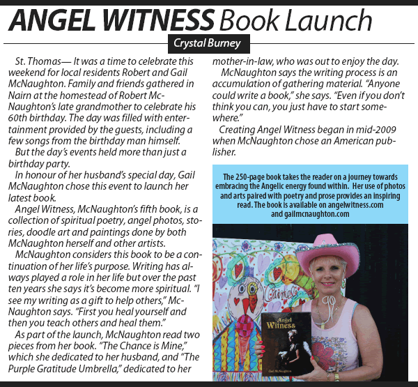 ANGEL WITNESS Book Launch